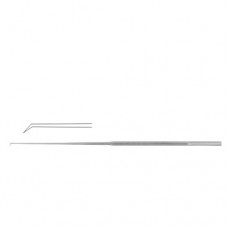 Rhoton Micro Hook Angled 45° - Semi-Sharp Stainless Steel, 18.5 cm - 7 1/4" Tip Size 3 mm